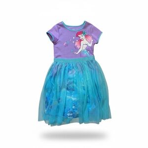 Disney Princess Ariel Dress Tulle Skirt Purple Girls L 10-12 Dress Up